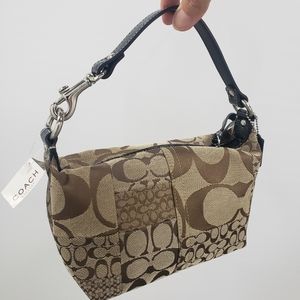 COACH Signature Canvas and Leather Soho Hobo